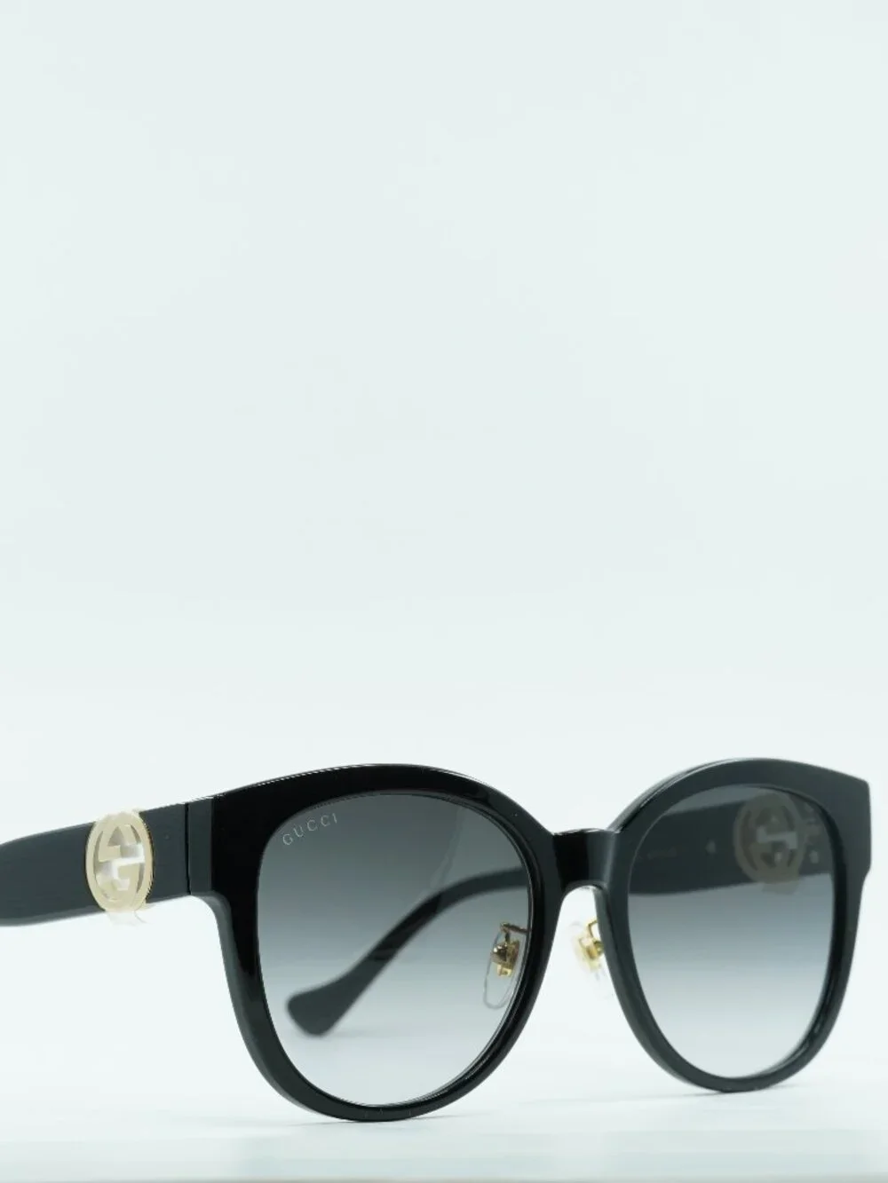 Gucci GG1028SK 006 Cat Eye Sunglasses - Black / Grey